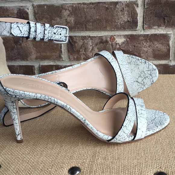 NWOT J Crew Crackle Finish Ankle Strap Heel - Picture 5 of 8
